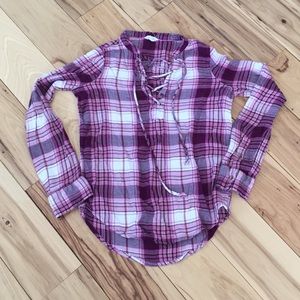 Aeropostal flannel top, S